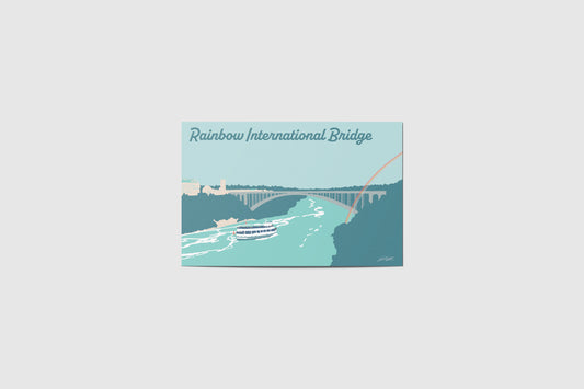 Rainbow International Bridge Niagara Falls Travel Postcard