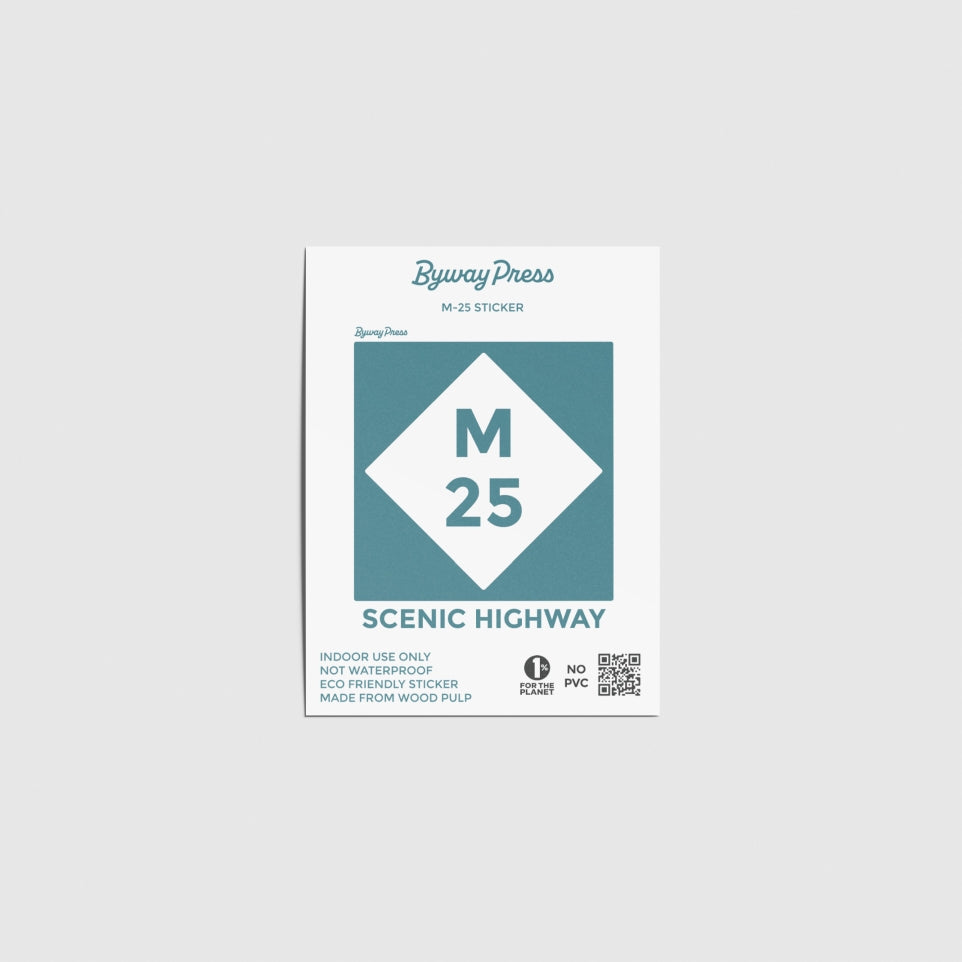 Highway M-25 Sign Sticker – Byway Press