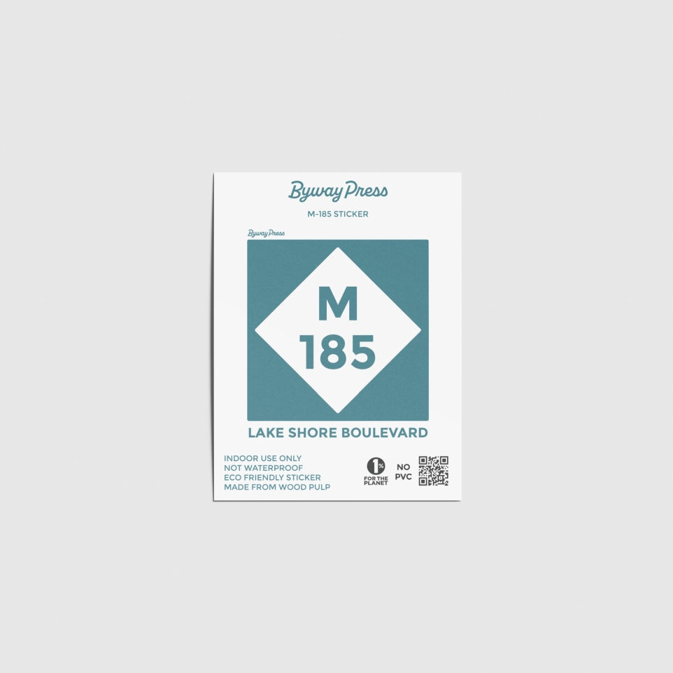 Highway M-185 Sign Sticker – Byway Press