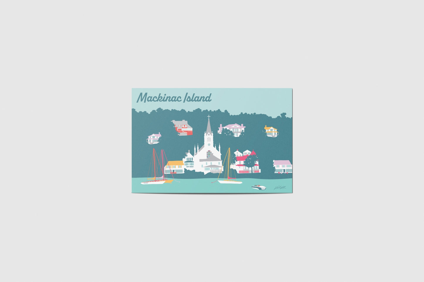 Mackinac Island Travel Postcard