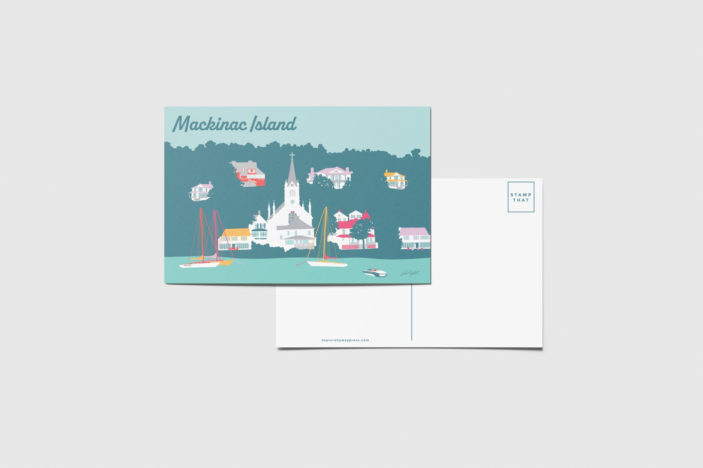 Mackinac Island Travel Postcard
