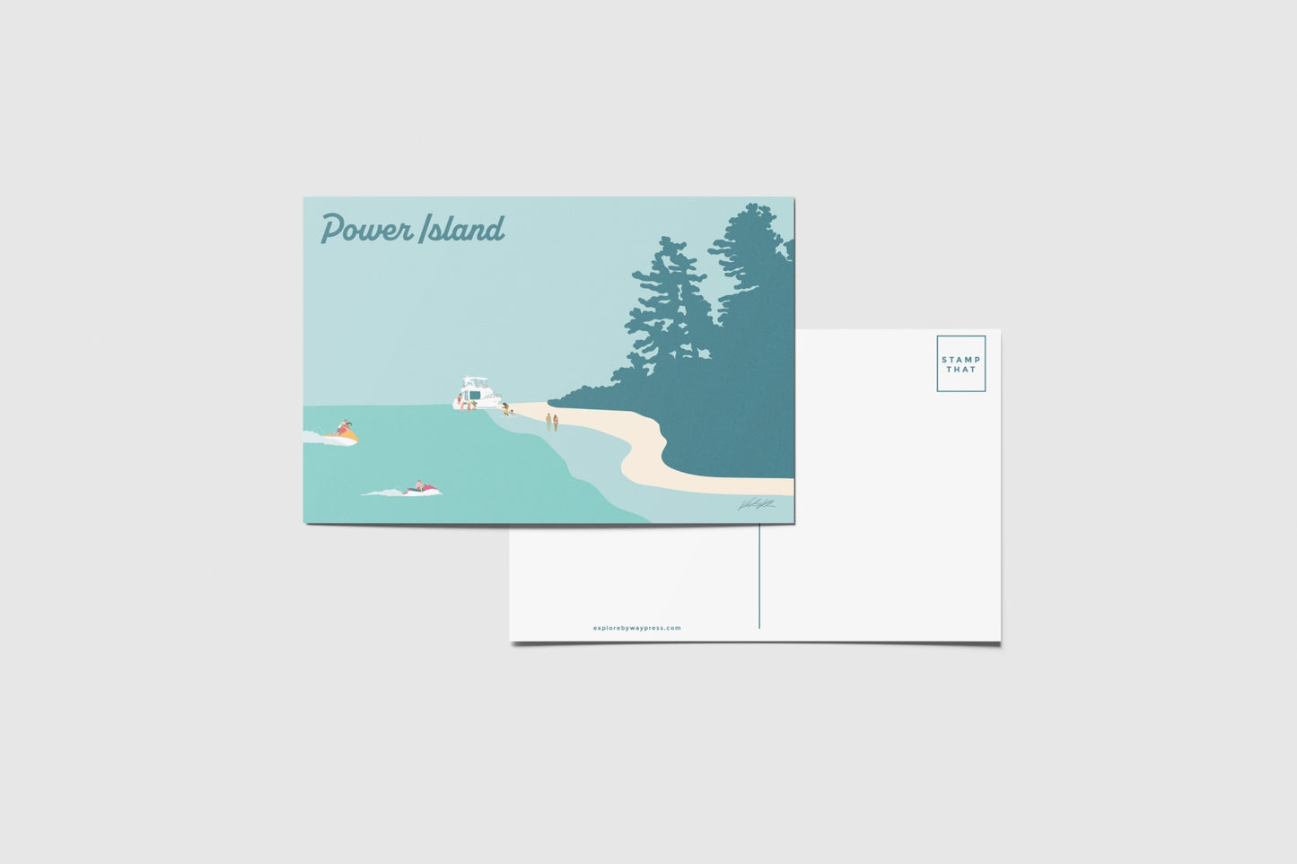 Power Island Travel Postcard