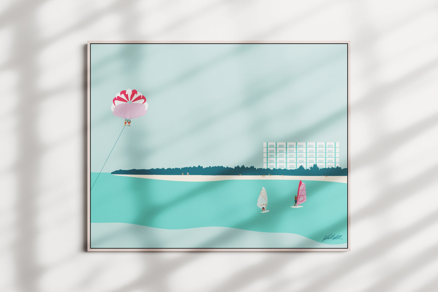 West Bay Beach Travel Print 8x10