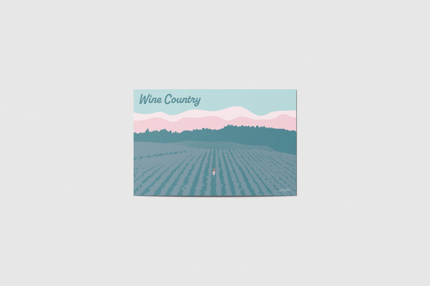 Wine Country Travel Postcard
